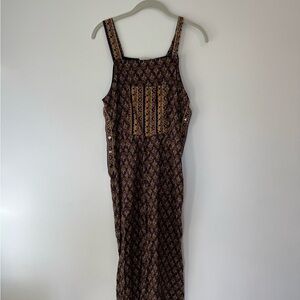 Anthropology let me be square neck jumpsuit